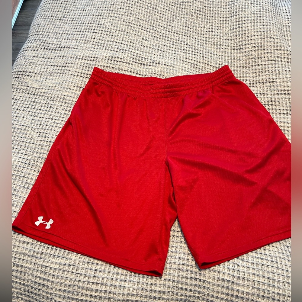 Under Armour Men's Vibrant Red Athletic Shorts